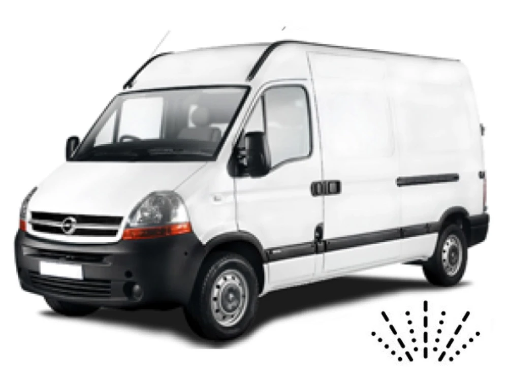 Wycieraczki Opel Movano A 1998–2010 van mit Dusen am Wischerblatt