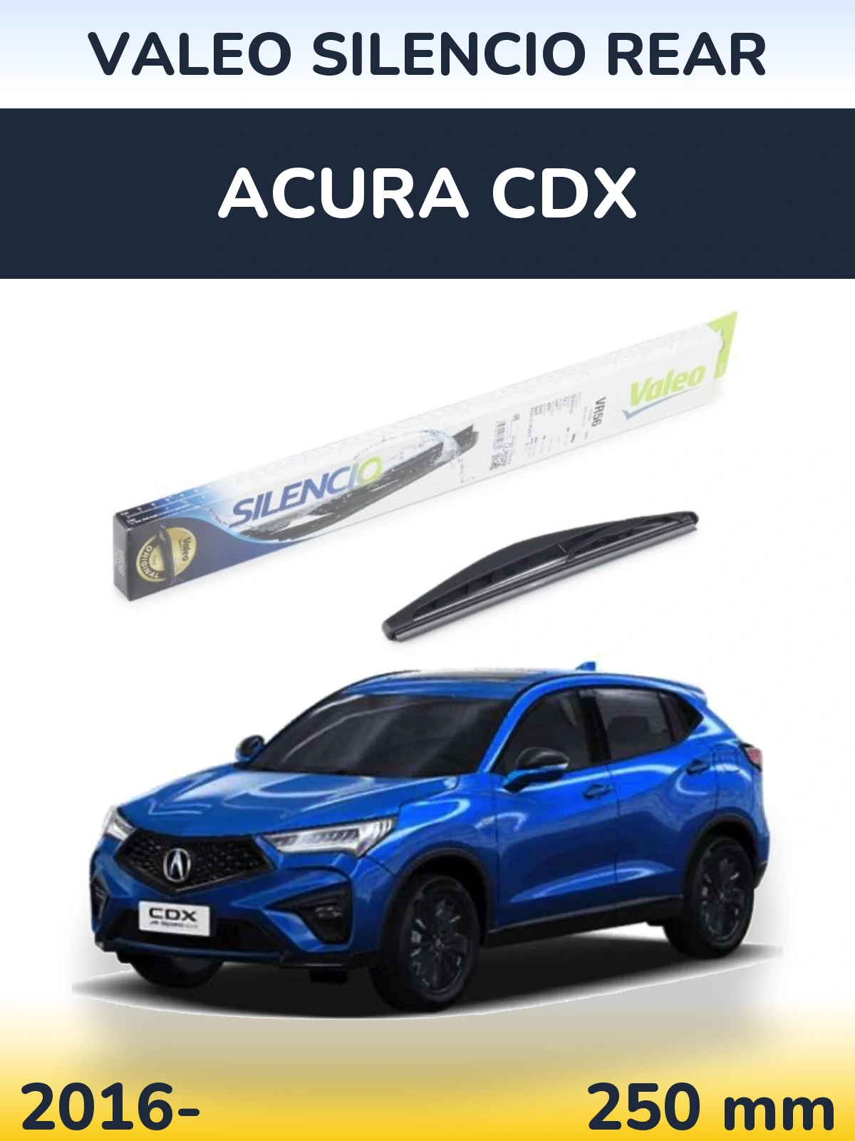 Задний дворник Valeo Silencio Rear 240 мм для Acura CDX 2016-2026