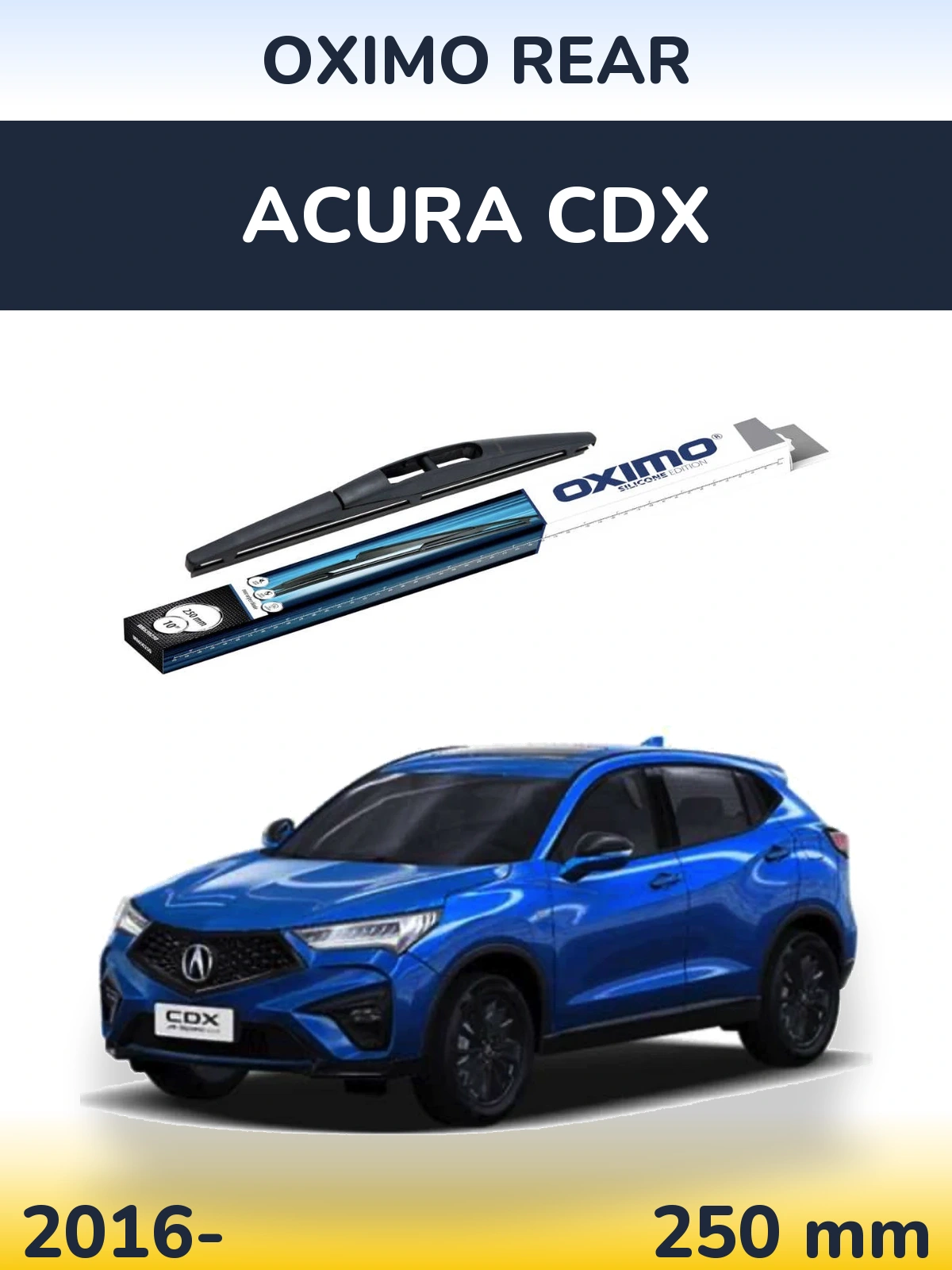 Задний дворник Oximo Rear 250 мм для Acura CDX 2016-2026