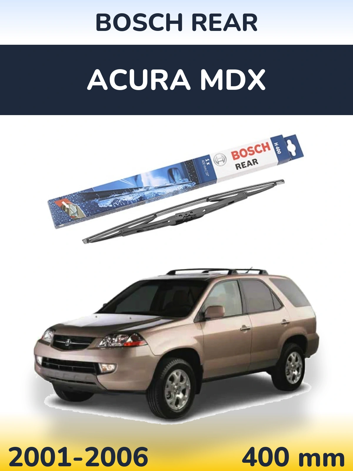 Задний дворник BOSCH Rear 400 мм для Acura MDX 2001-2006