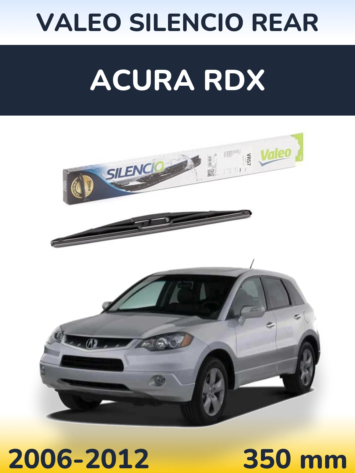 Rear wiper blade Valeo Silencio Rear 345 mm for Acura RDX 2006-2012
