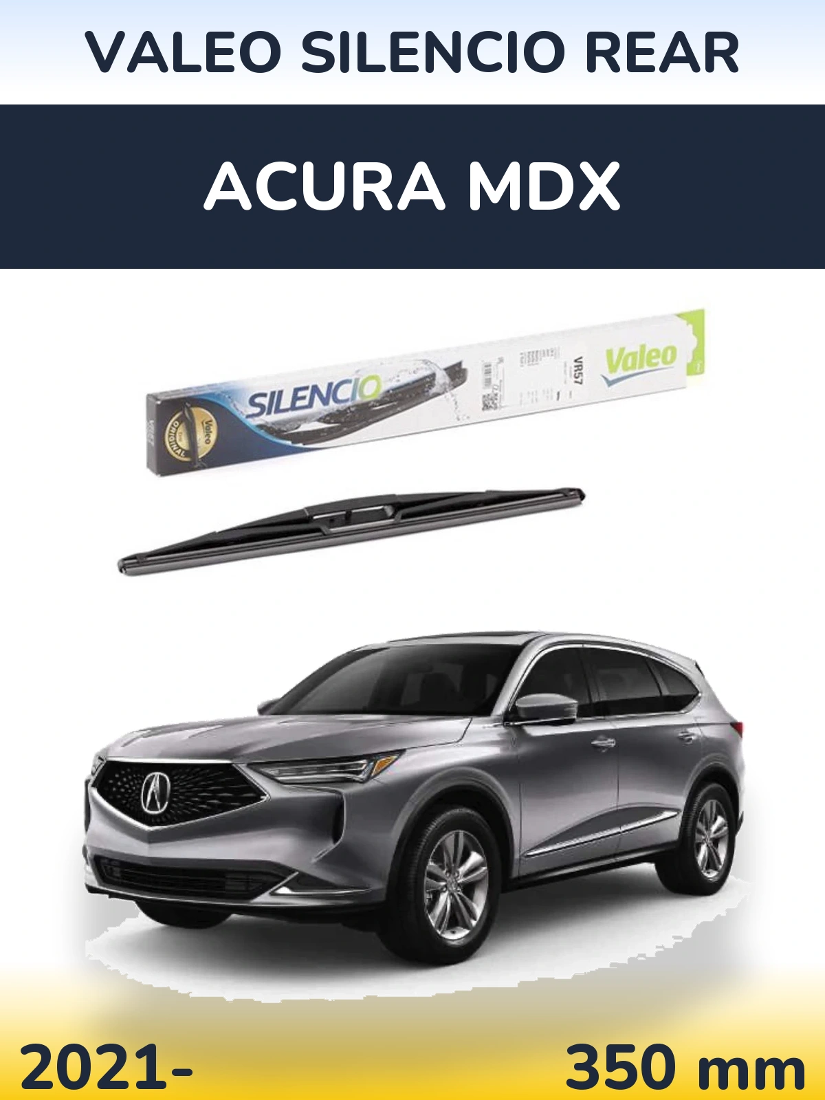 Rear wiper blade Valeo Silencio Rear 345 mm for Acura MDX 2021-2026