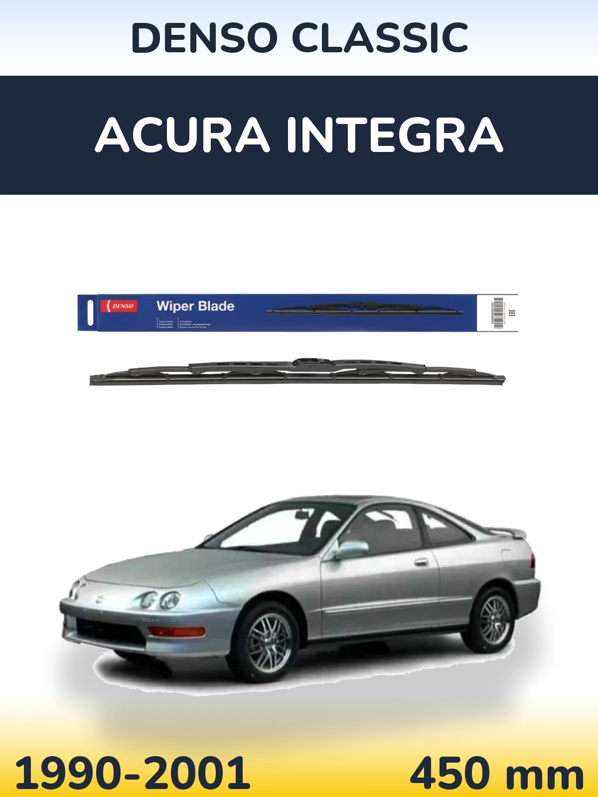 Rear wiper blade Denso Classic 450 mm for Acura Integra 1990-2001