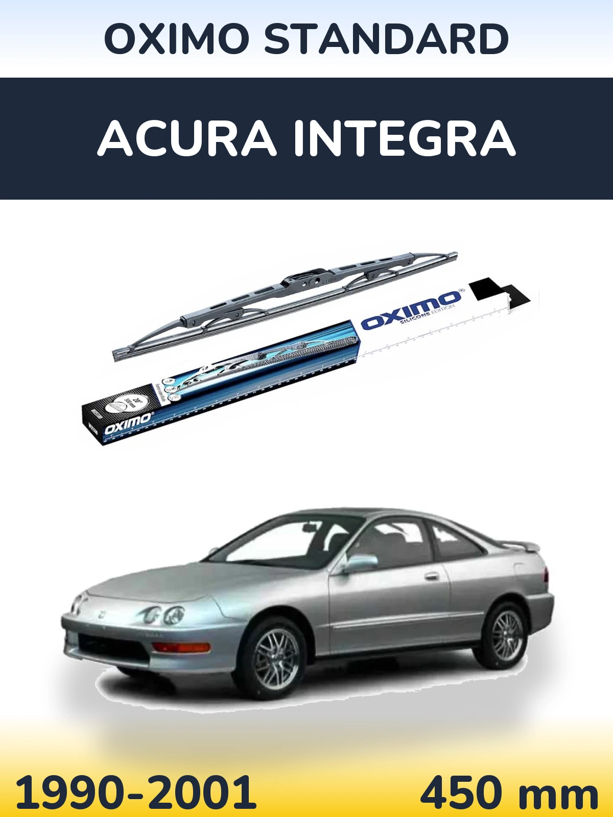 Rear wiper blade Oximo Standard 450 mm for Acura Integra 1990-2001
