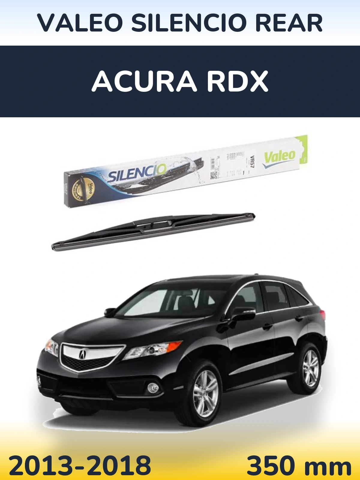 Rear wiper blade Valeo Silencio Rear 345 mm for Acura RDX 2013-2018
