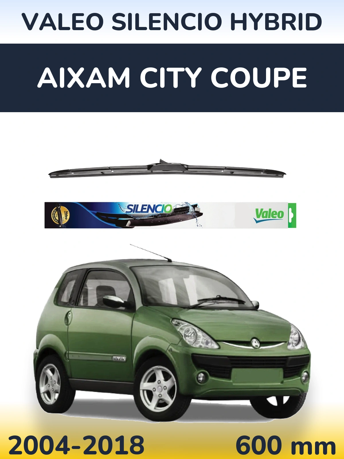 Przednia wycieraczka Valeo Silencio Hybrid 600 mm do Aixam City Coupe 2004-2018
