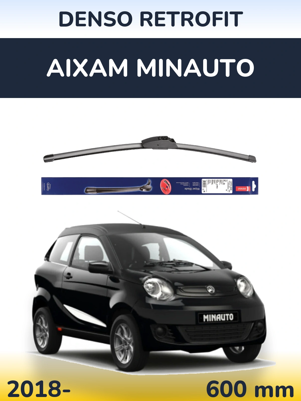 Przednia wycieraczka Denso Retrofit 600 mm do Aixam Minauto 2018-2026