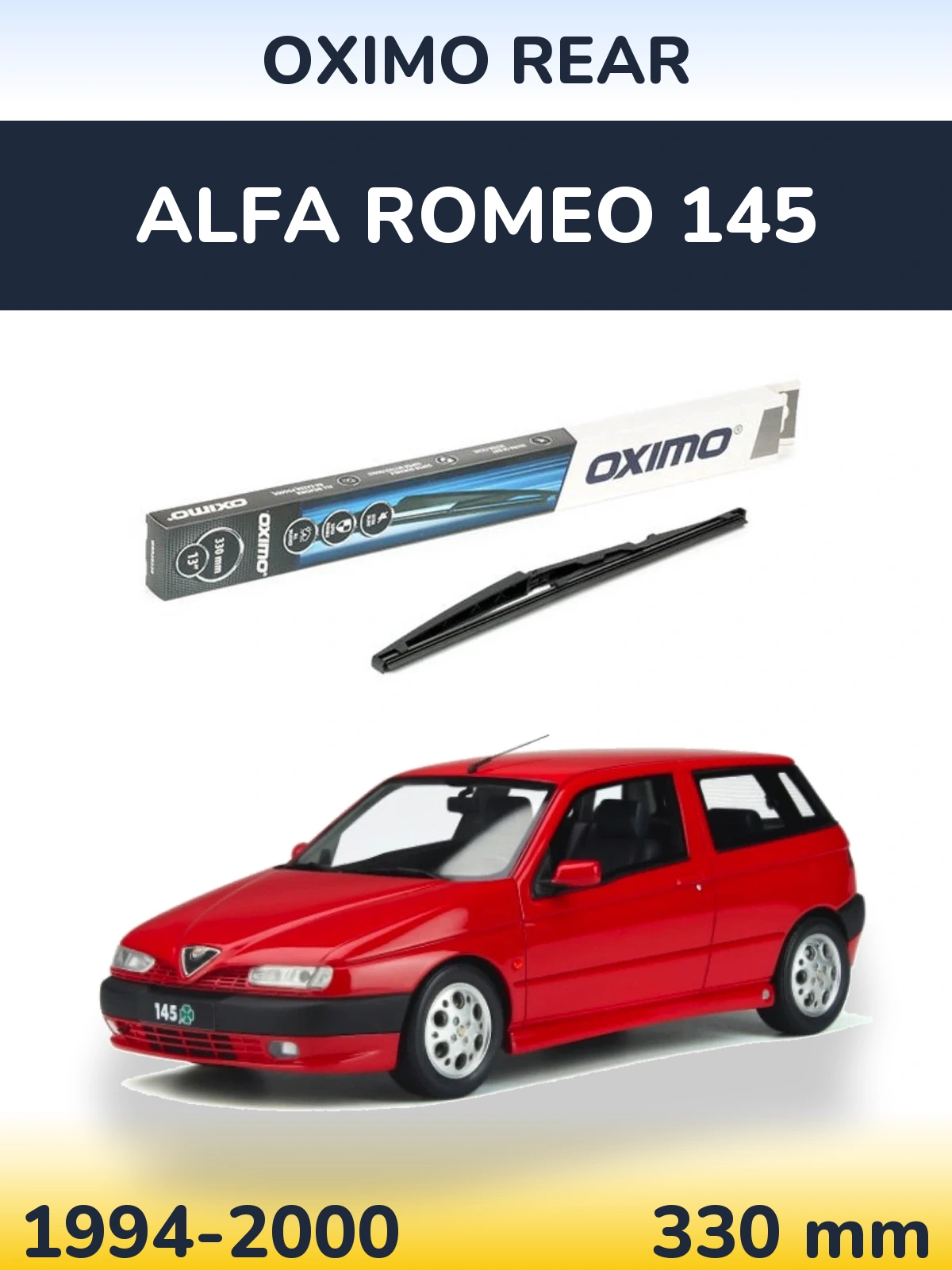 Rear wiper blade Oximo Rear 330 mm for Alfa Romeo 145 1994-2000