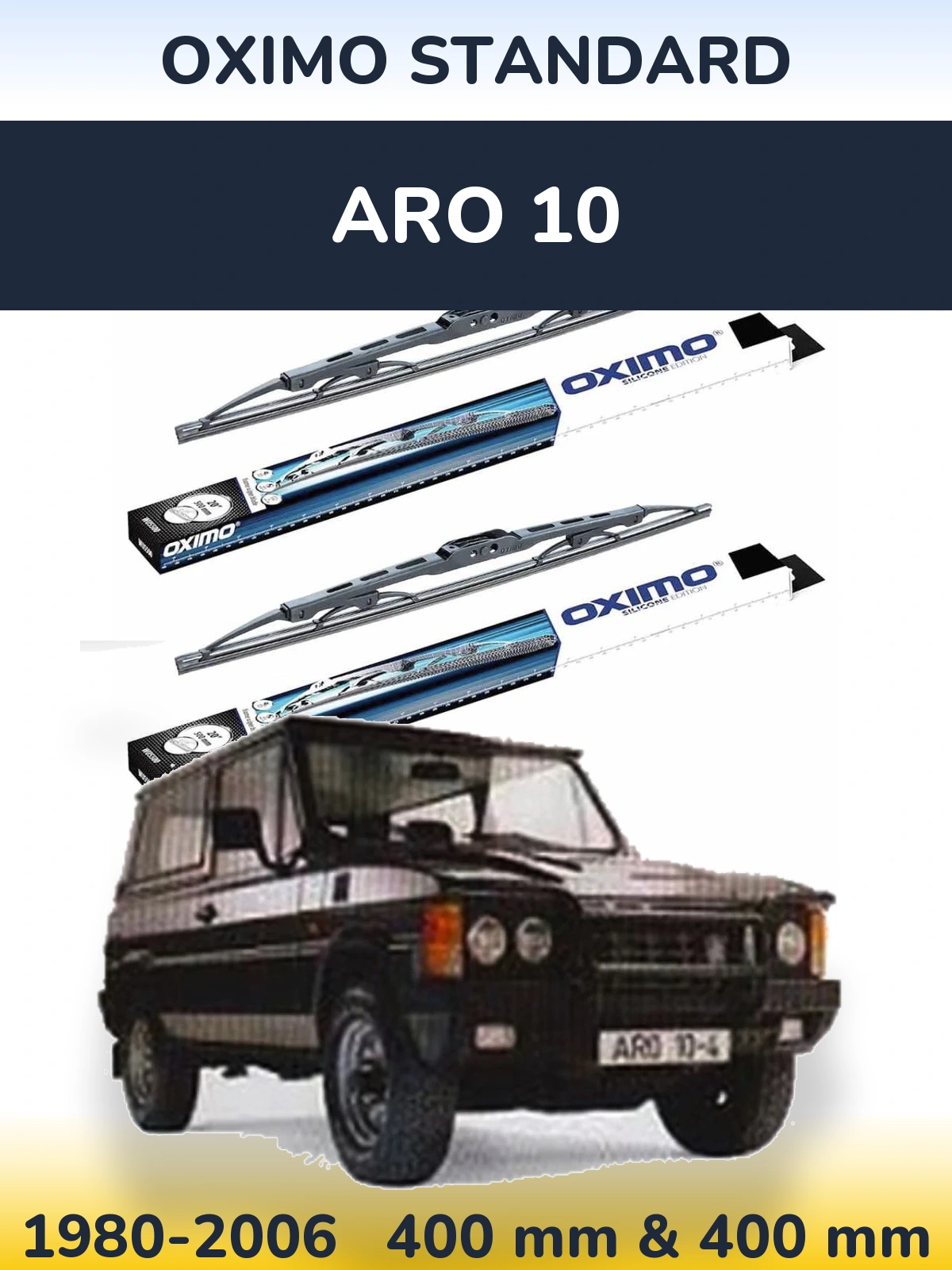 Комплект передніх щіток Oximo Standard 400 & 400 мм для ARO 10 1980-2006