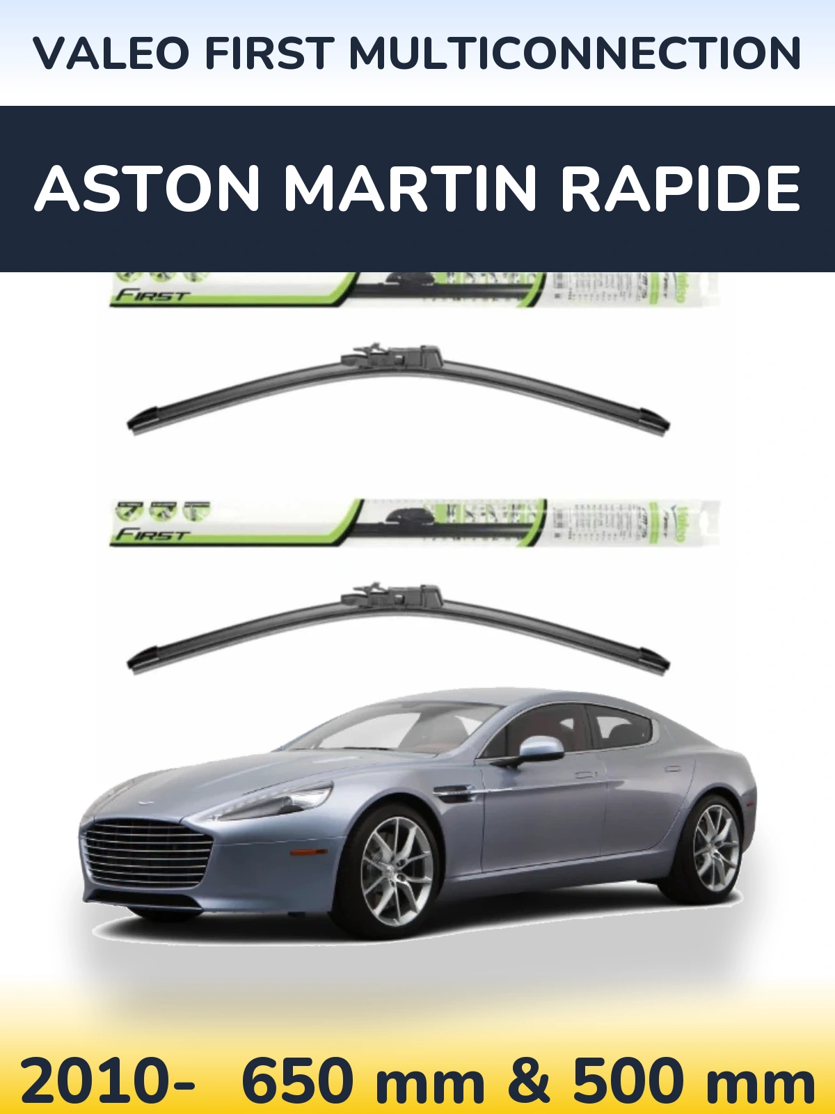 Komplet przednich wycieraczek Valeo First MultiConnection 650 & 500 mm do Aston Martin Rapide 2010-2026