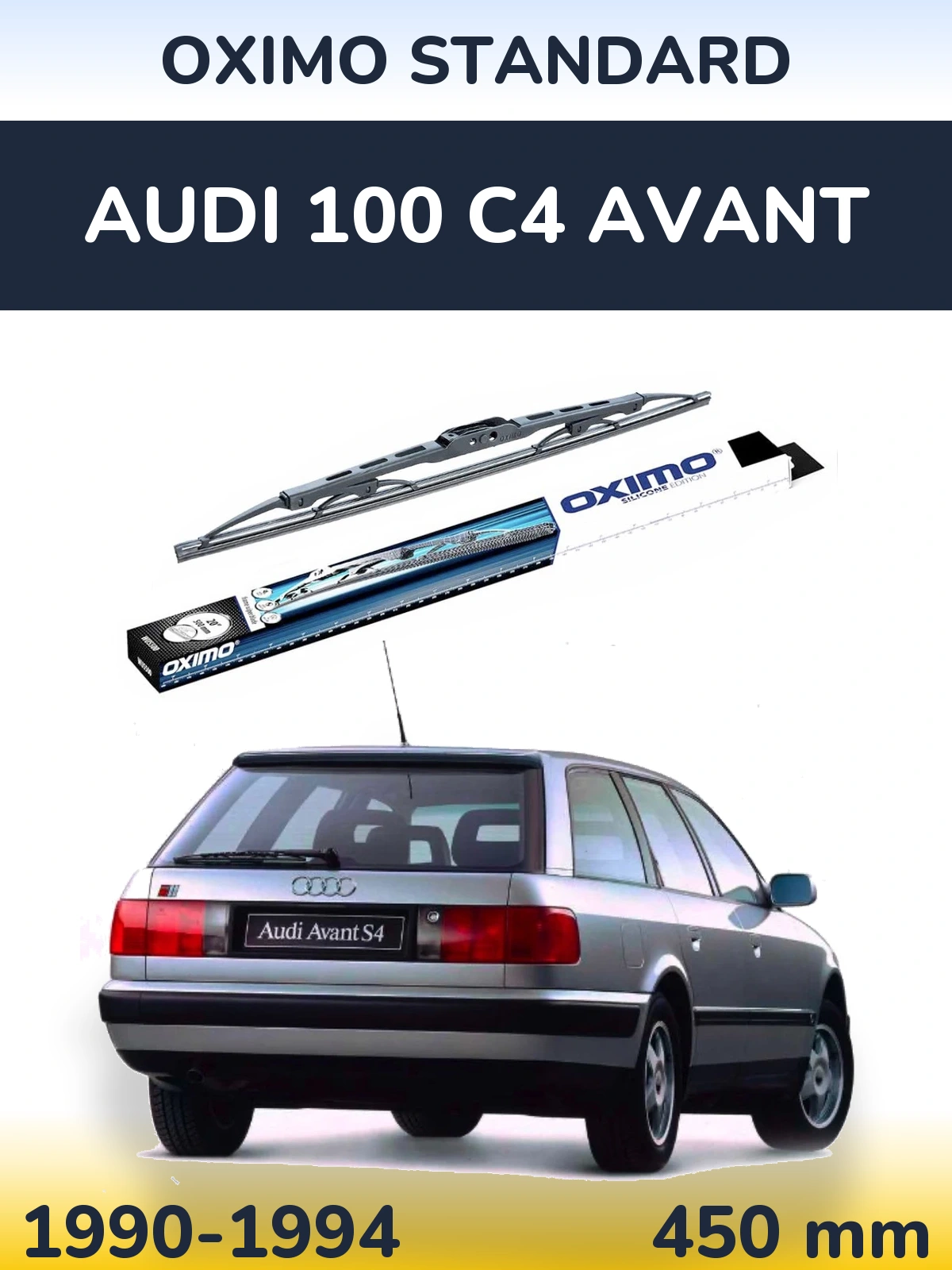 Rear wiper blade Oximo Standard 450 mm for Audi 100 C4 Avant 1990-1994