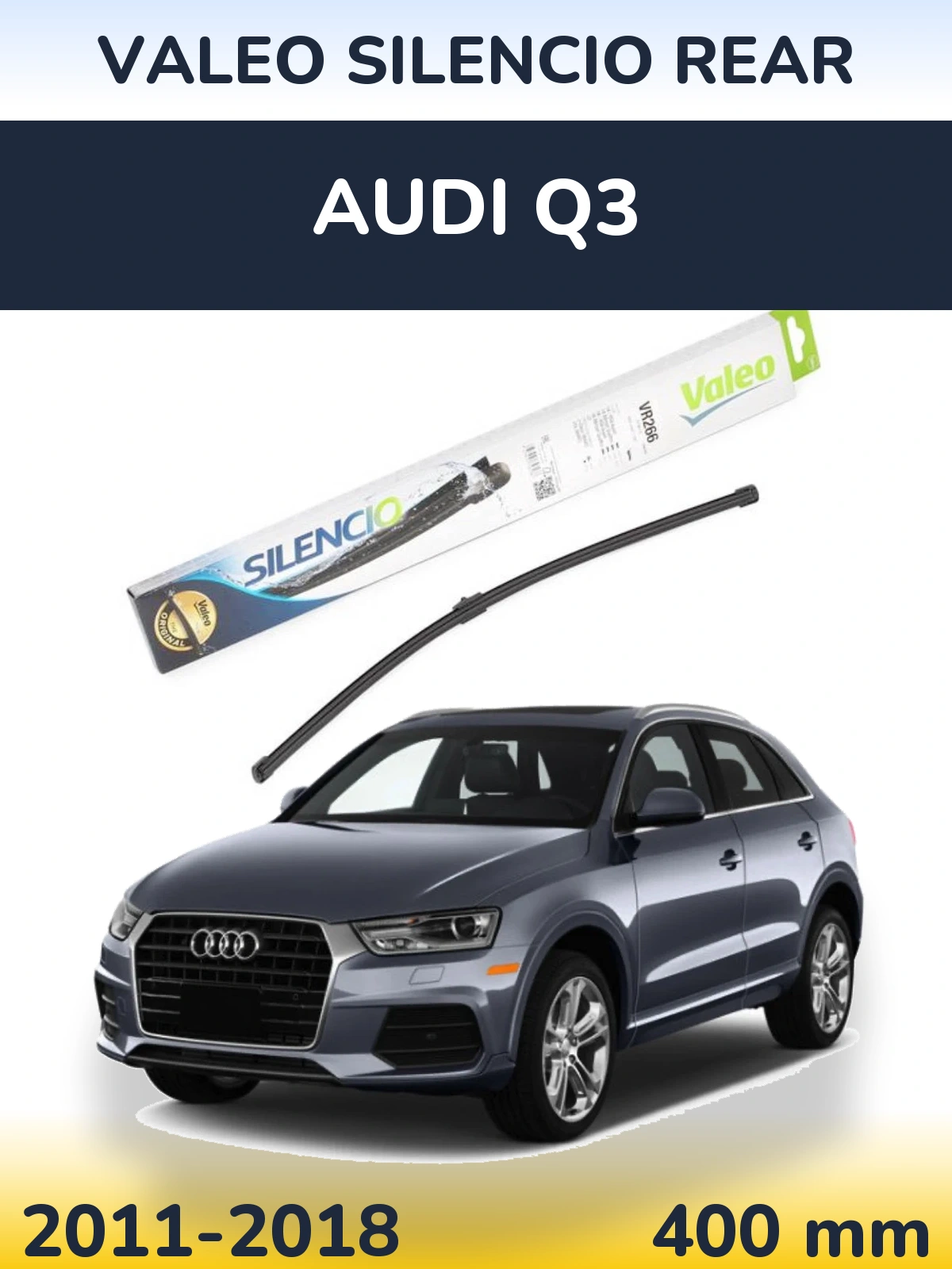 Задний дворник Valeo Silencio Rear 400 мм для Audi Q3 2011-2018