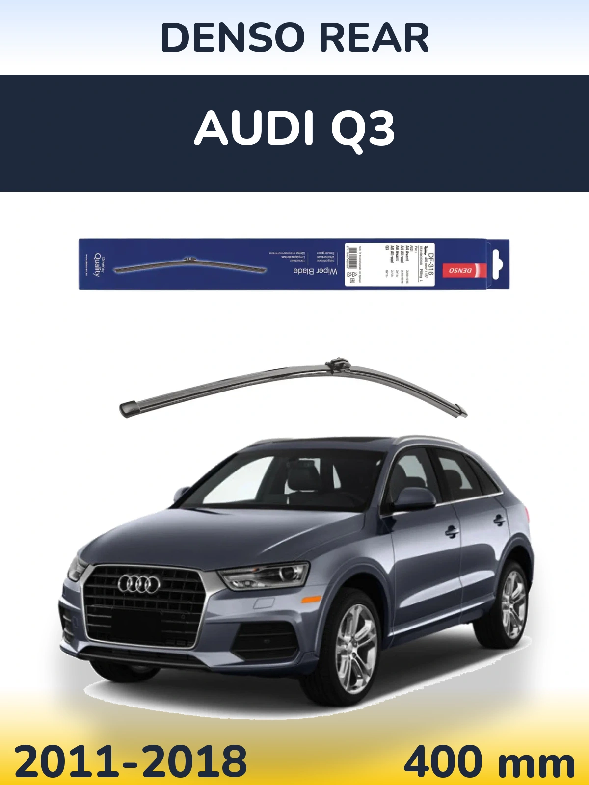 Задня щітка Denso Rear 400 мм для Audi Q3 2011-2018