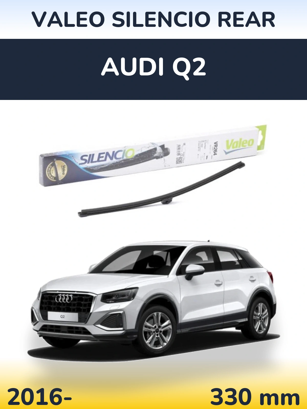 Rear wiper blade Valeo Silencio Rear 320 mm for Audi Q2 2016-2026