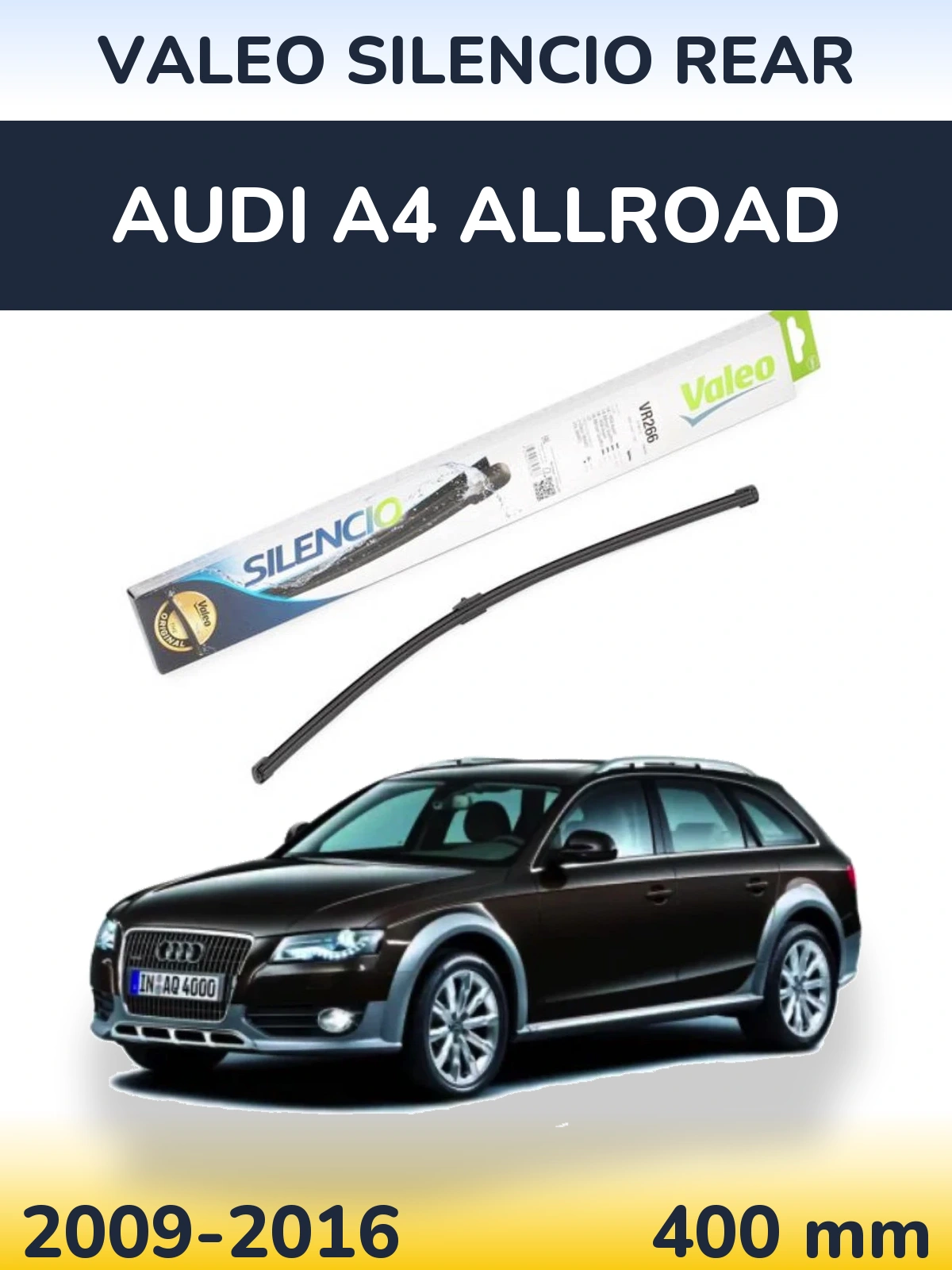 Задний дворник Valeo Silencio Rear 400 мм для Audi A4 Allroad 2009-2016