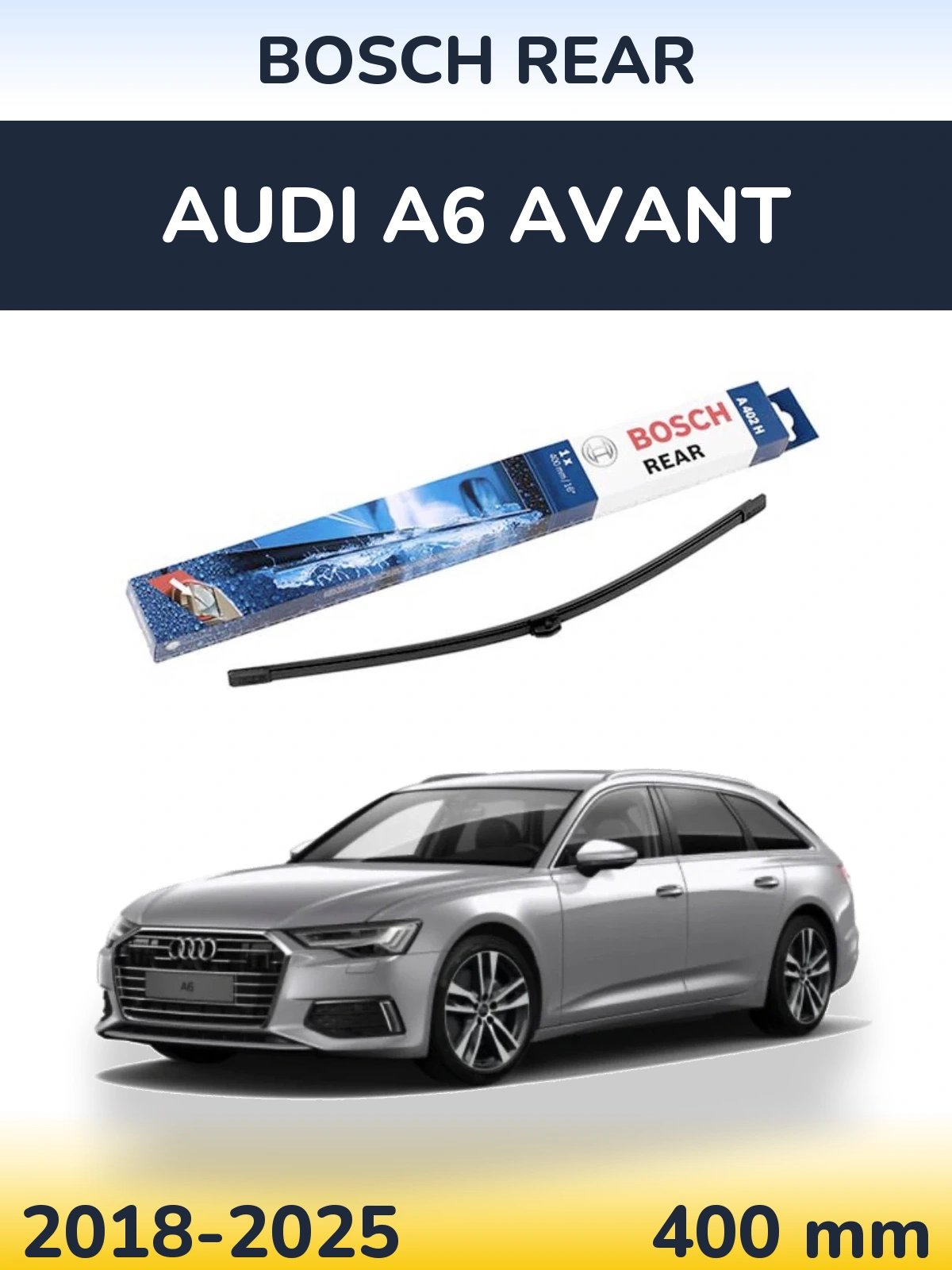Задний дворник BOSCH Rear 400 мм для Audi A6 Avant 2018-2025