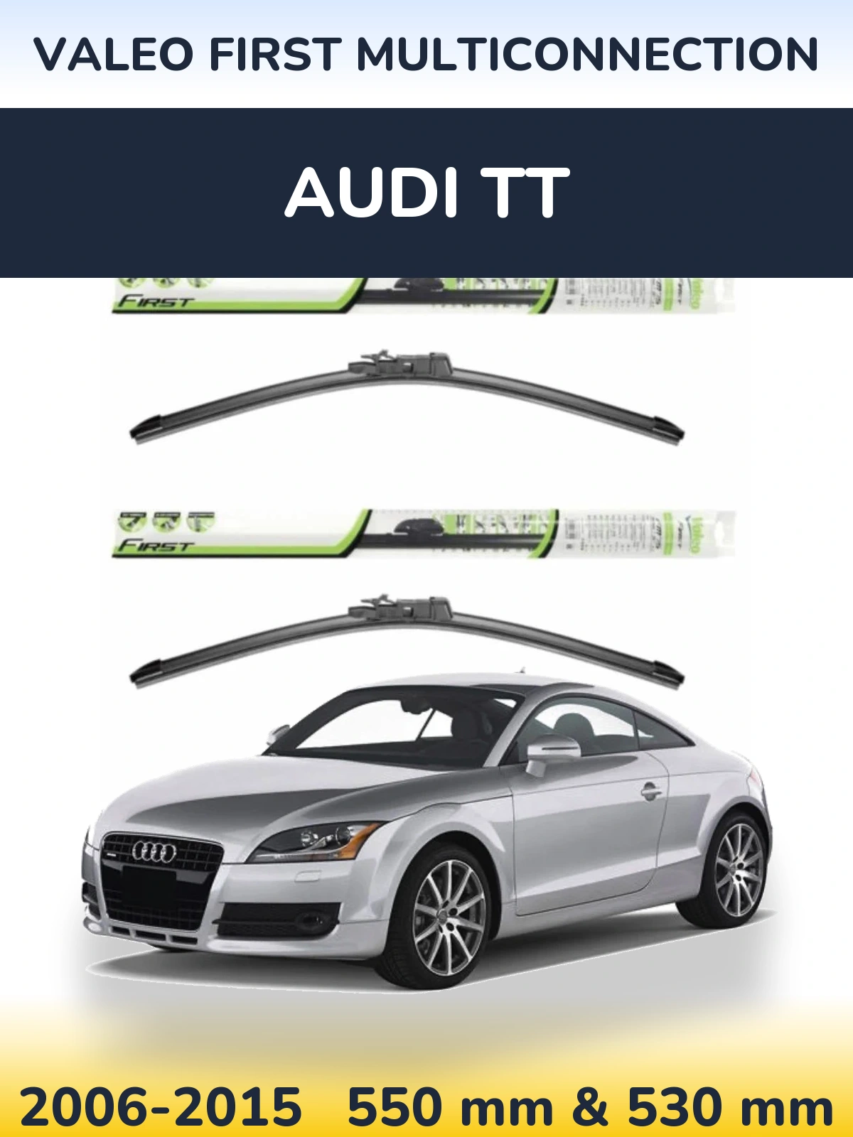 Комплект передних дворников Valeo First MultiConnection 550 & 530 мм для Audi TT 2006-2015