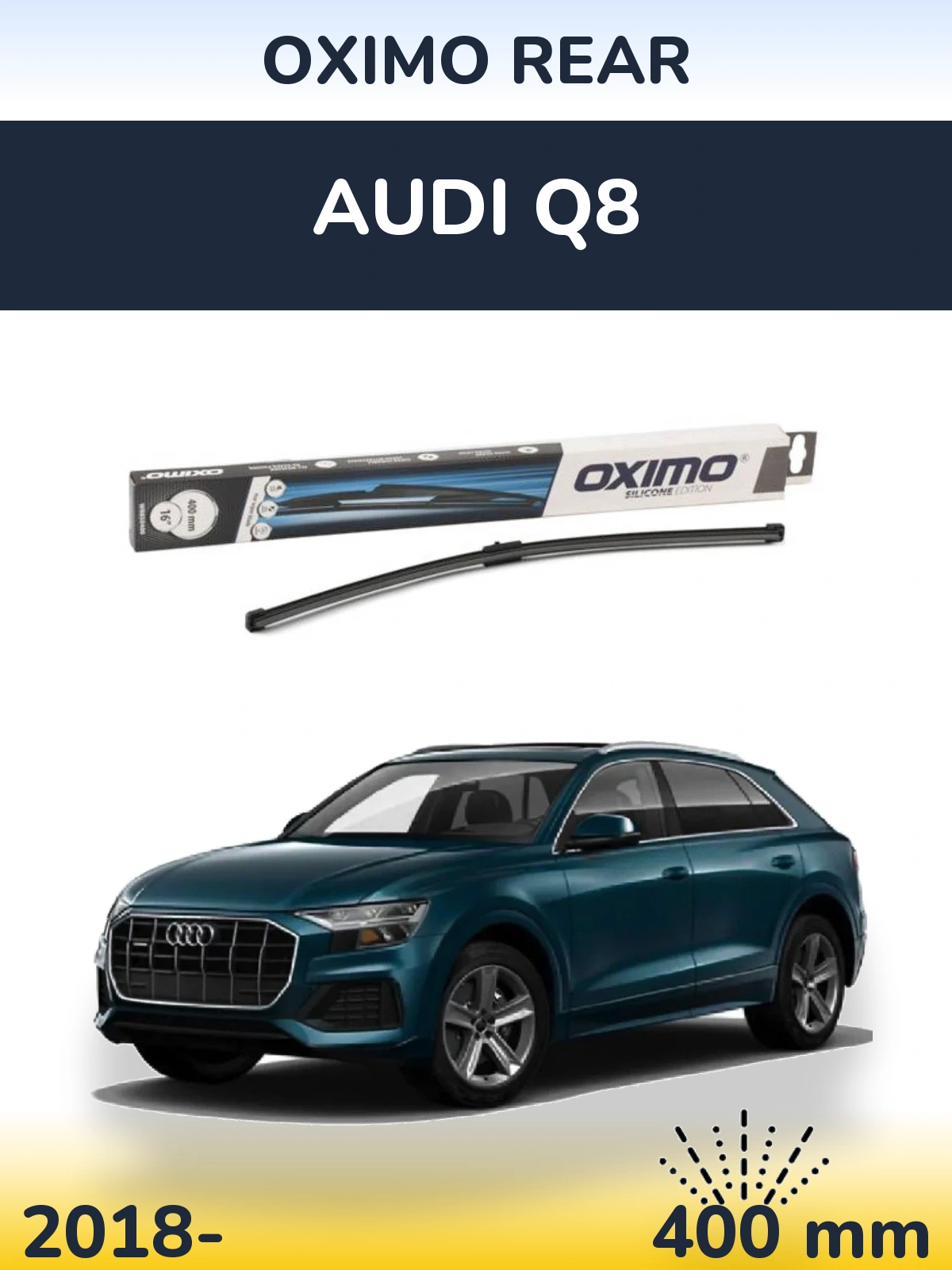 Rear wiper blade Oximo Rear 400 mm for Audi Q8 2018-2026