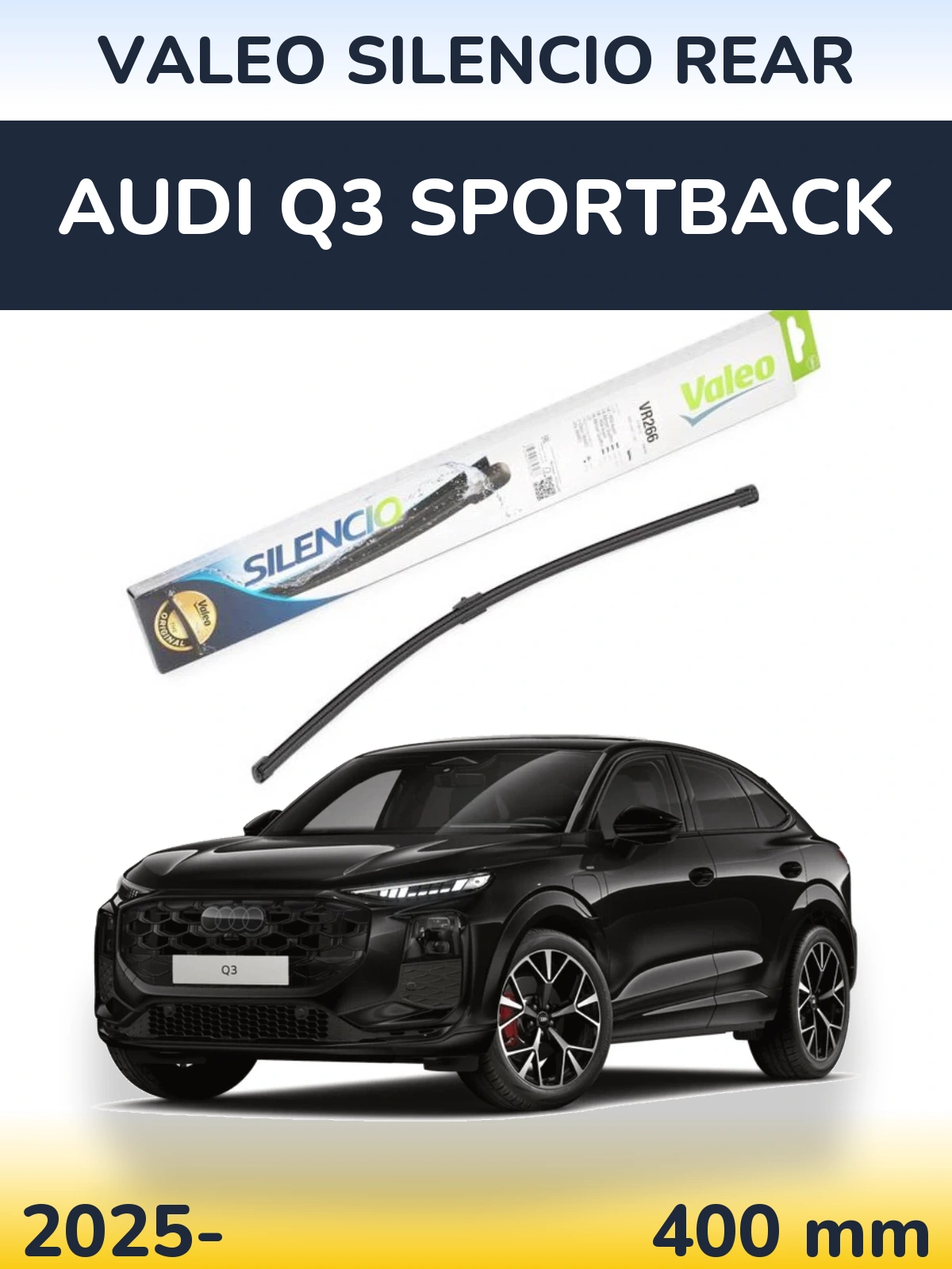 Tylna wycieraczka Valeo Silencio Rear 400 mm do Audi Q3 Sportback 2025-2026