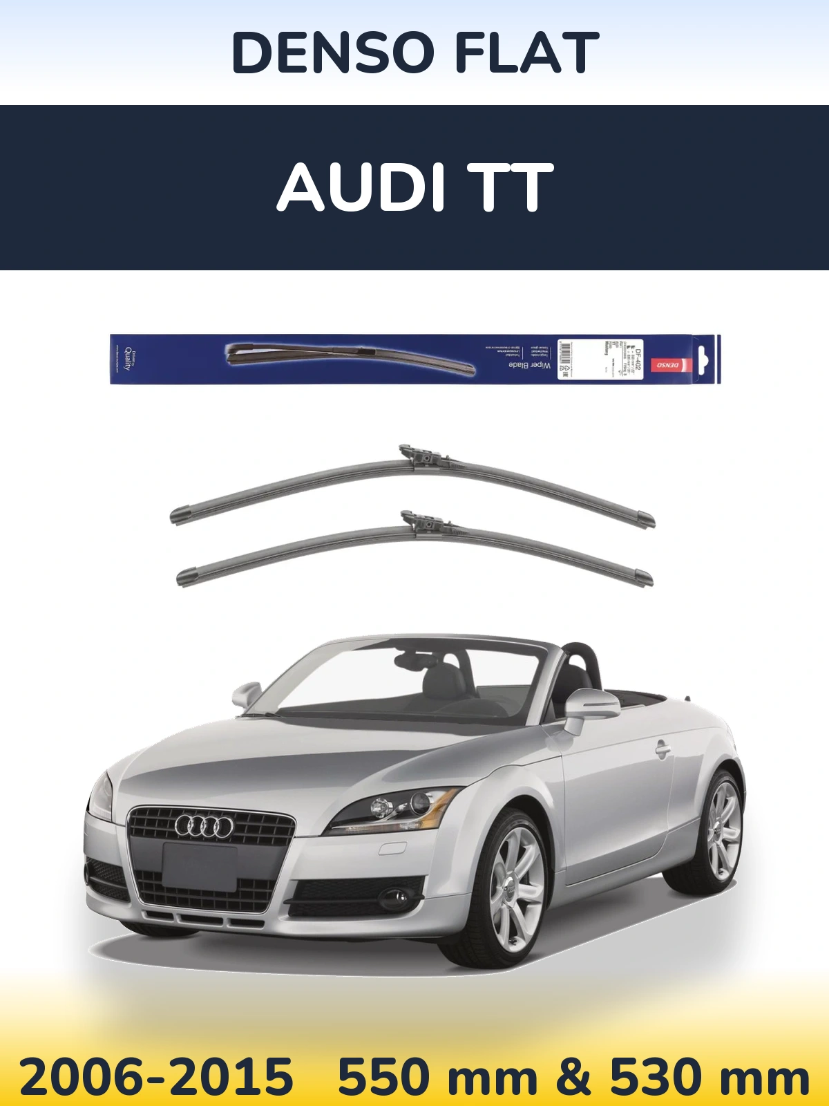 Komplet przednich wycieraczek Denso Flat 550 & 530 mm do Audi TT 2006-2015