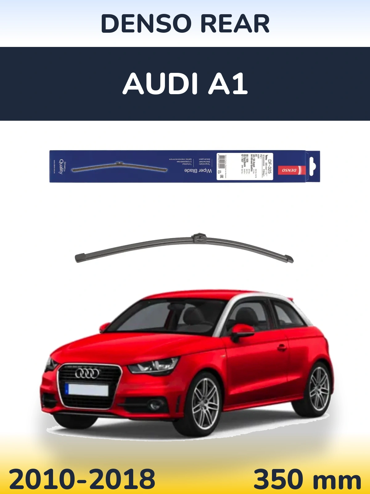 Rear wiper blade Denso Rear 380 mm for Audi A1 2010-2018