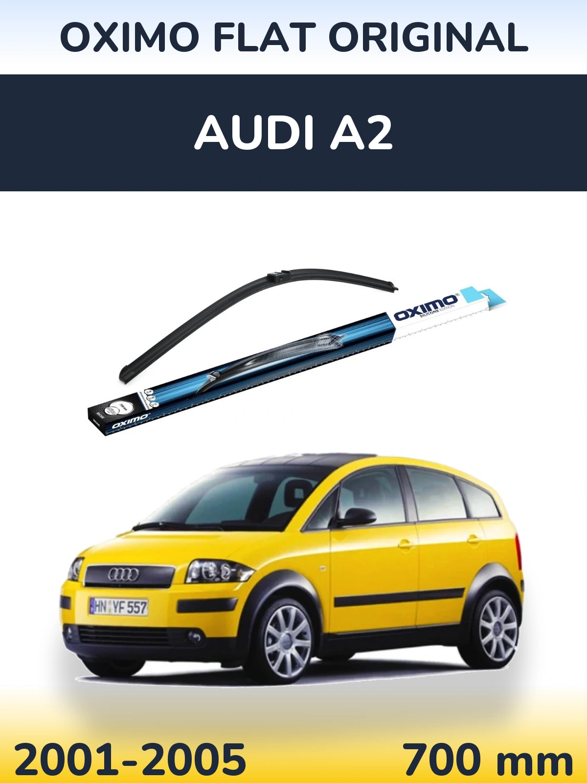 Передний дворник Oximo Flat Original 700 мм для Audi A2 2001-2005