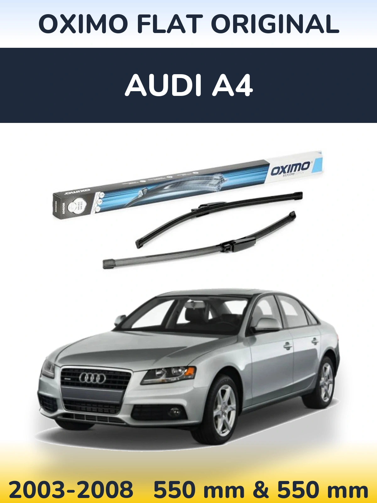 Komplet przednich wycieraczek Oximo Flat Original 550 & 550 mm do Audi A4 2003-2008