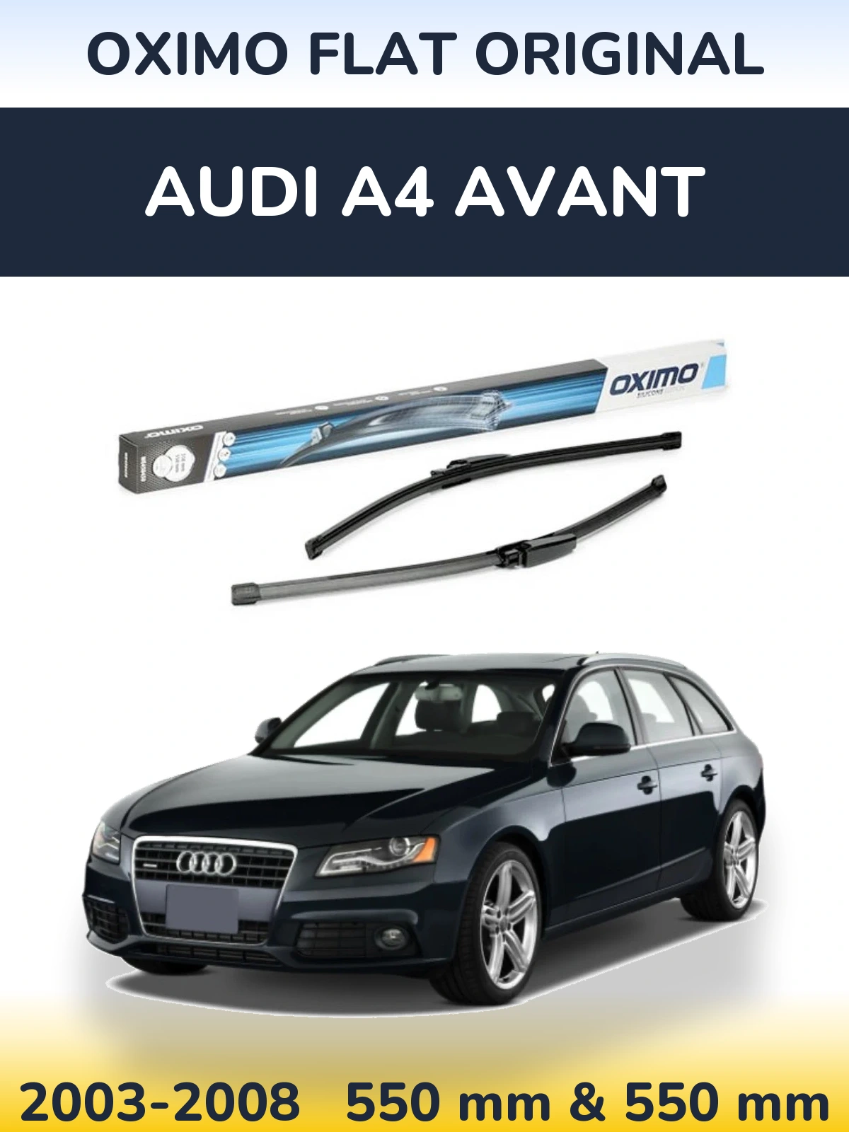 Komplet przednich wycieraczek Oximo Flat Original 550 & 550 mm do Audi A4 Avant 2003-2008