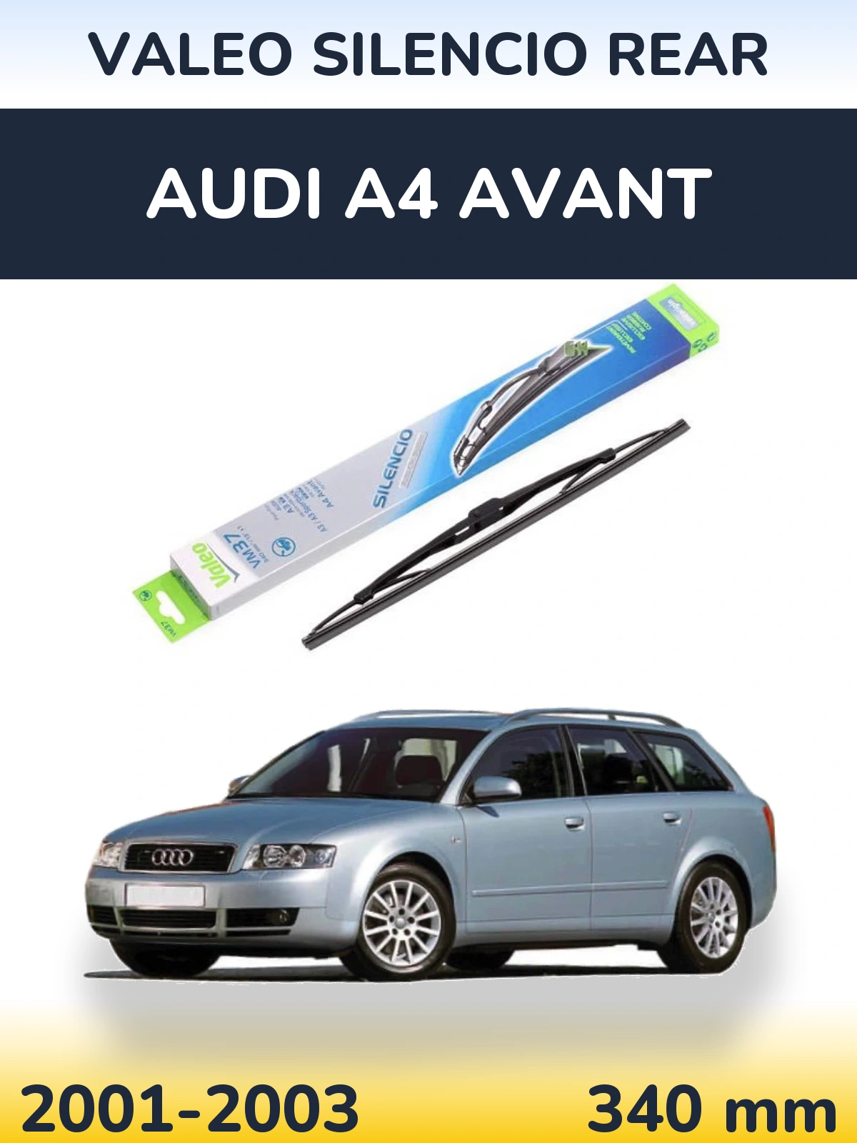 Tylna wycieraczka Valeo Silencio Rear 340 mm do Audi A4 Avant 2001-2003