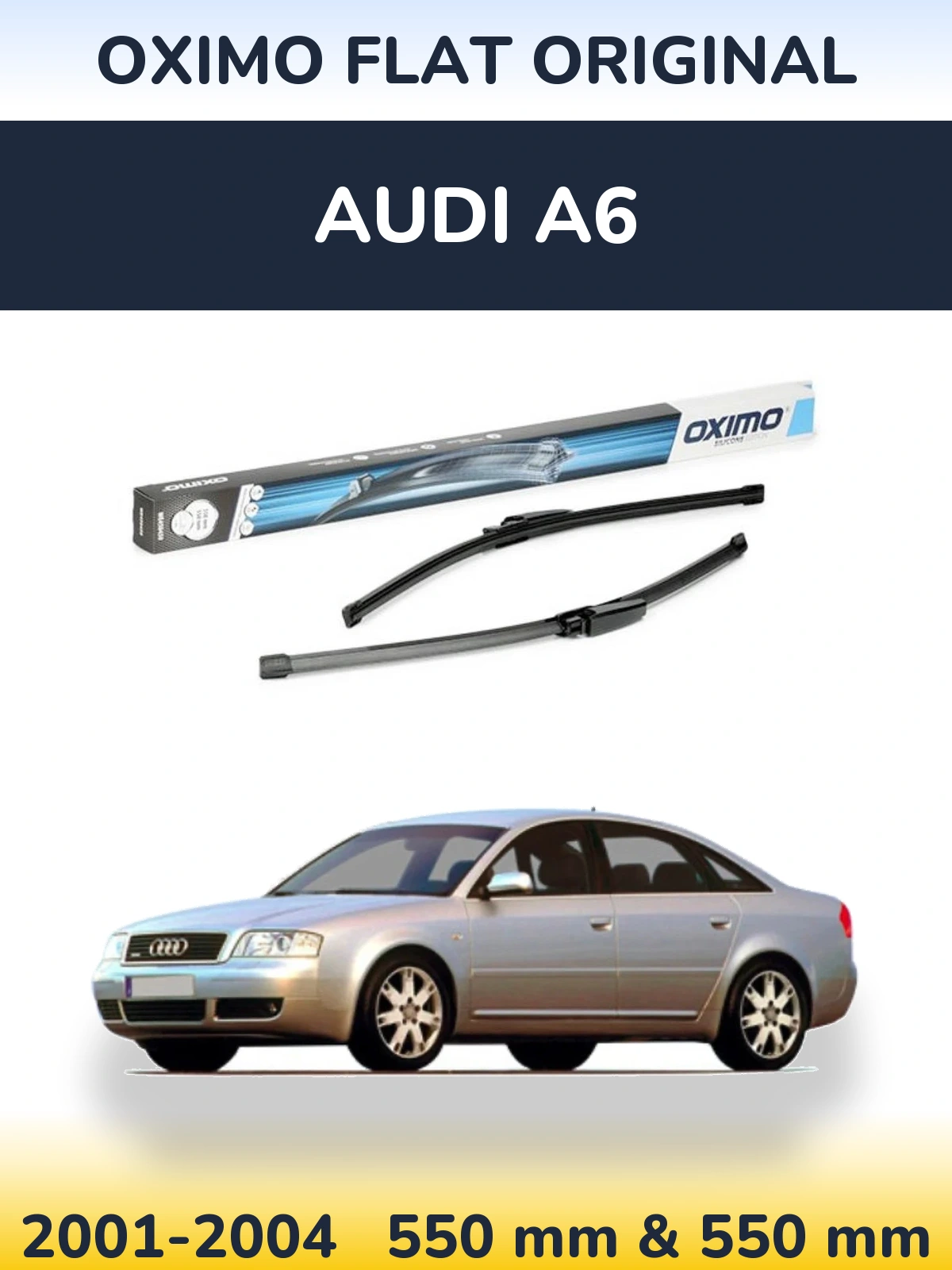 Komplet przednich wycieraczek Oximo Flat Original 550 & 550 mm do Audi A6 2001-2004