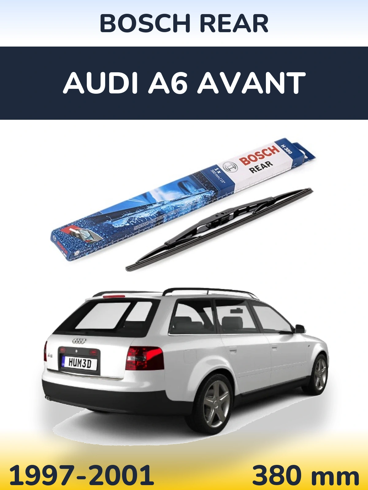 Tylna wycieraczka BOSCH Rear 380 mm do Audi A6 Avant 1997-2001