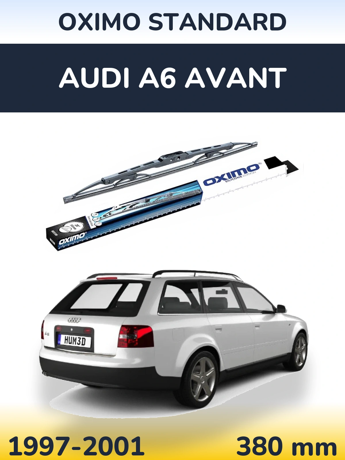 Задня щітка Oximo Standard 375 мм для Audi A6 Avant 1997-2001