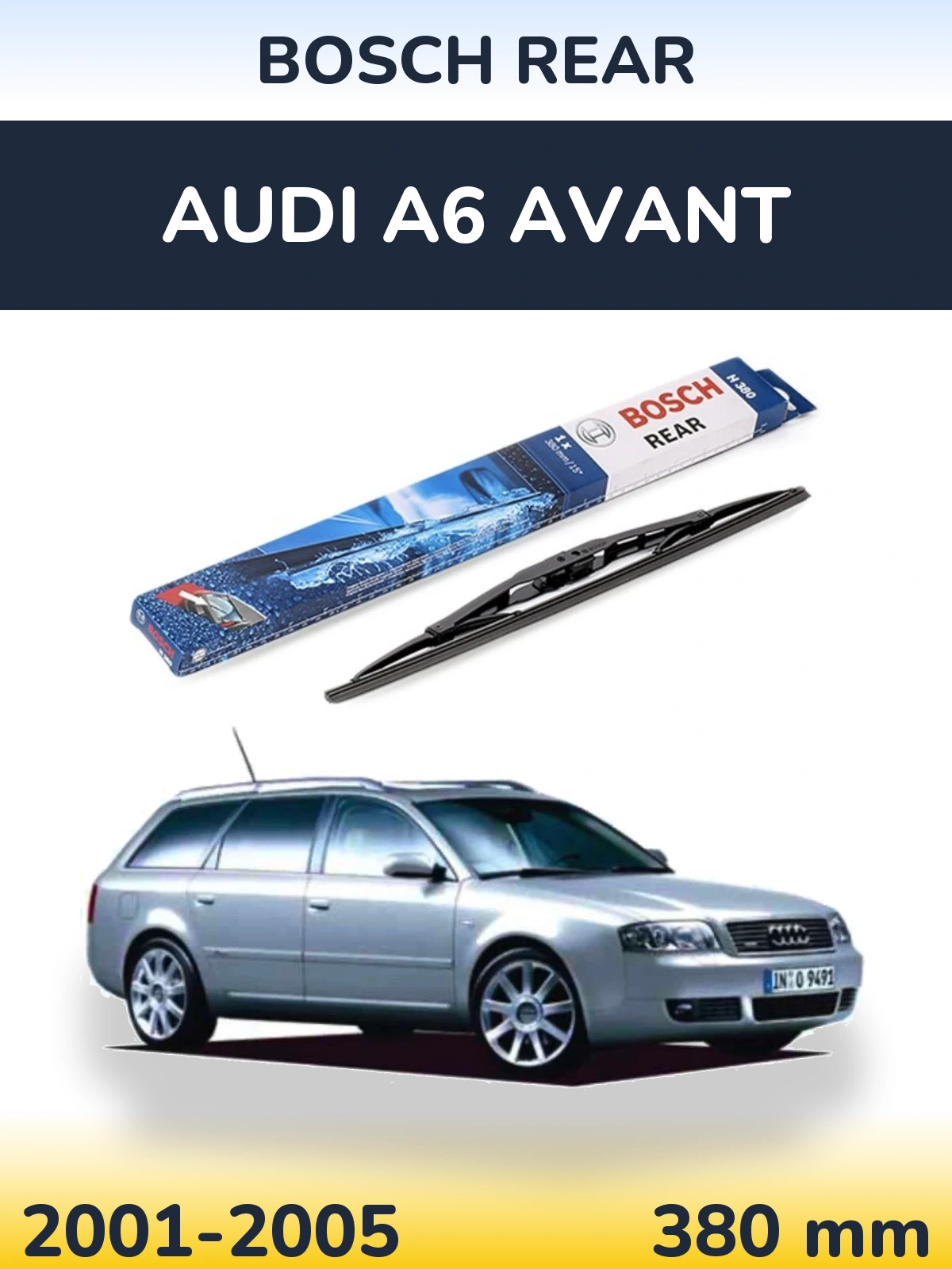 Tylna wycieraczka BOSCH Rear 380 mm do Audi A6 Avant 2001-2005