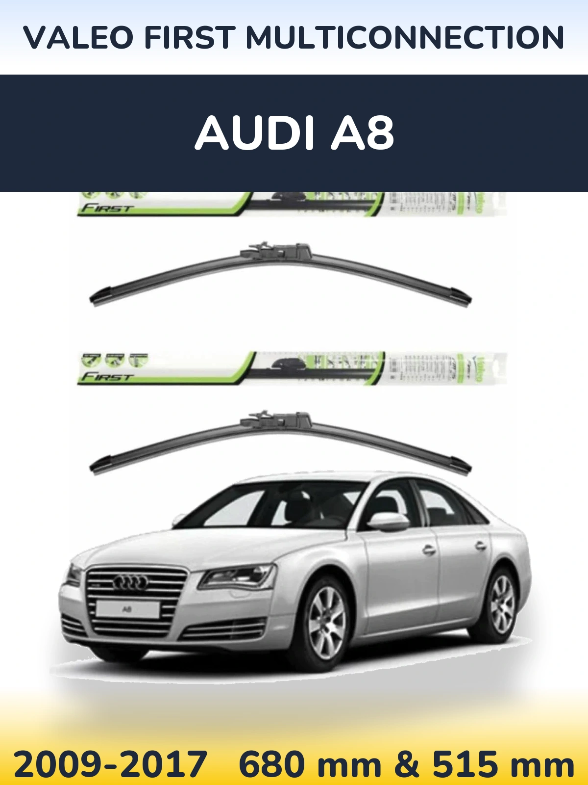 Комплект передних дворников Valeo First MultiConnection 700 & 500 мм для Audi A8 2009-2017