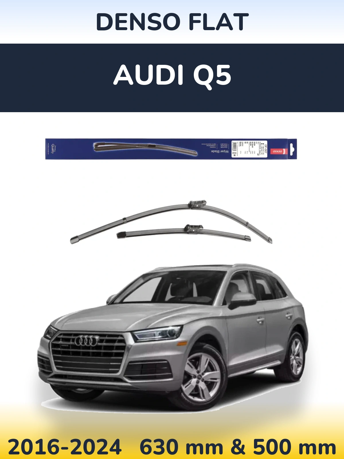 Komplet przednich wycieraczek Denso Flat 600 & 500 mm do Audi Q5 2016-2024