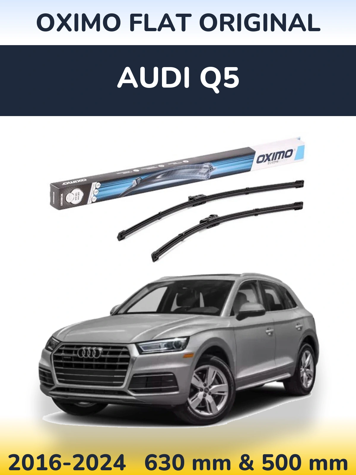 Komplet przednich wycieraczek Oximo Flat Original 600 & 500 mm do Audi Q5 2016-2024