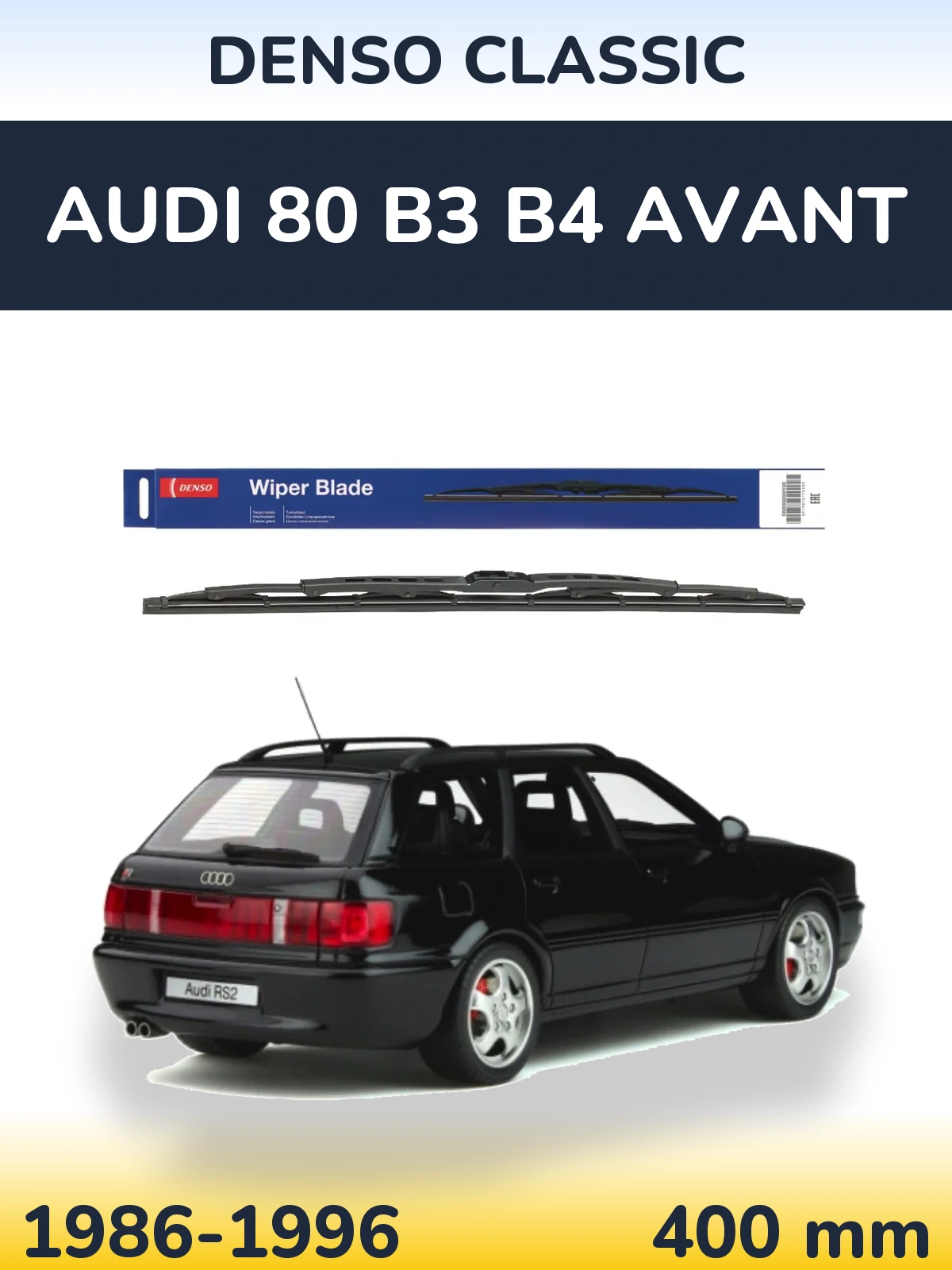 Tylna wycieraczka Denso Classic 400 mm do Audi 80 B3 B4 Avant 1986-1996