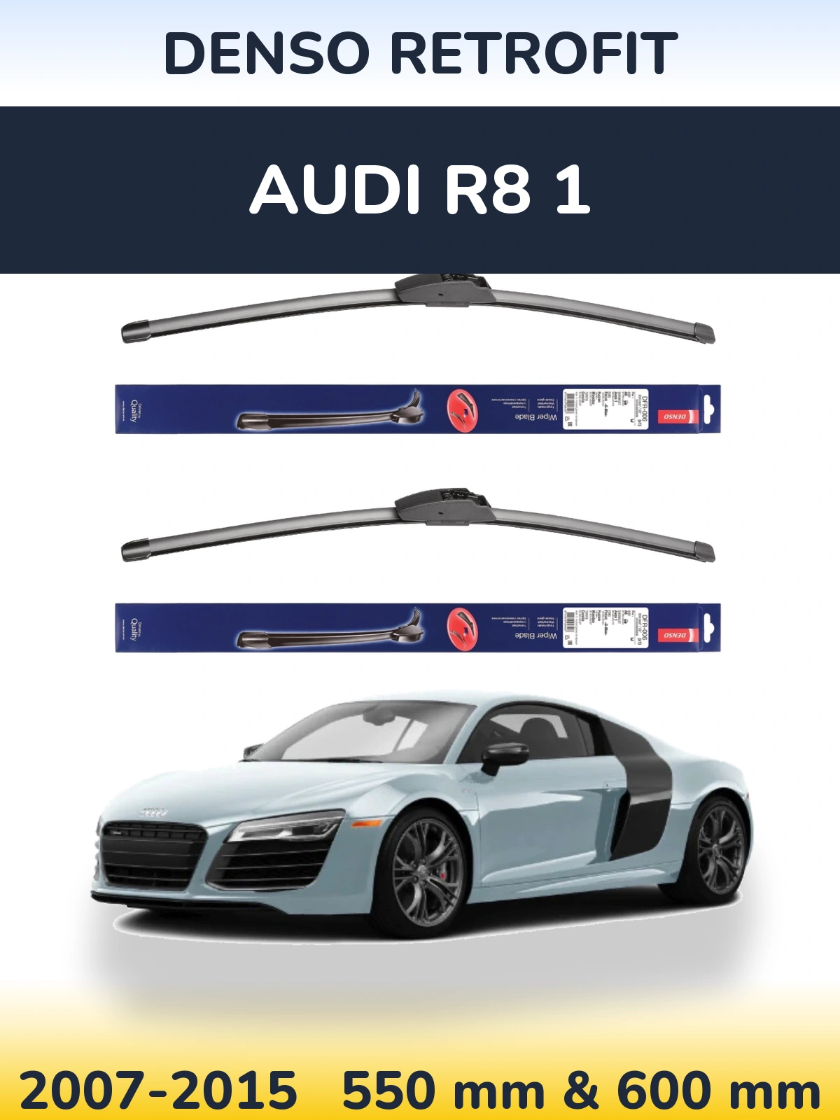 Комплект передних дворников Denso Retrofit 550 & 600 мм для Audi R8 1 2007-2015