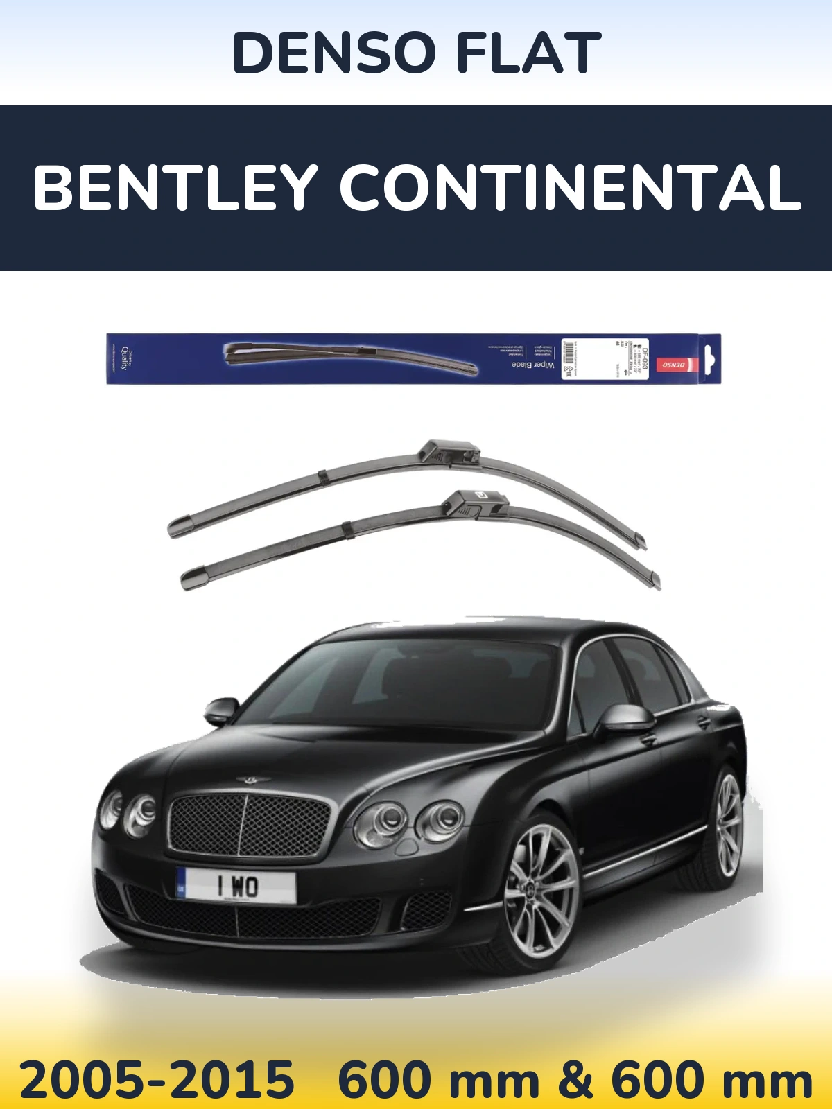 Komplet przednich wycieraczek Denso Flat 590 & 580 mm do Bentley Continental 2005-2015
