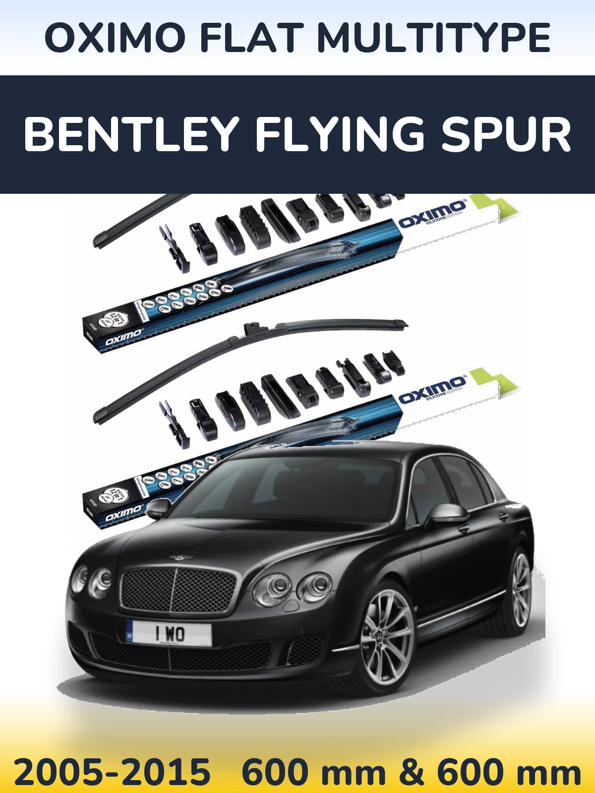 Komplet przednich wycieraczek Oximo Flat MultiType 600 & 600 mm do Bentley Flying Spur 2005-2015