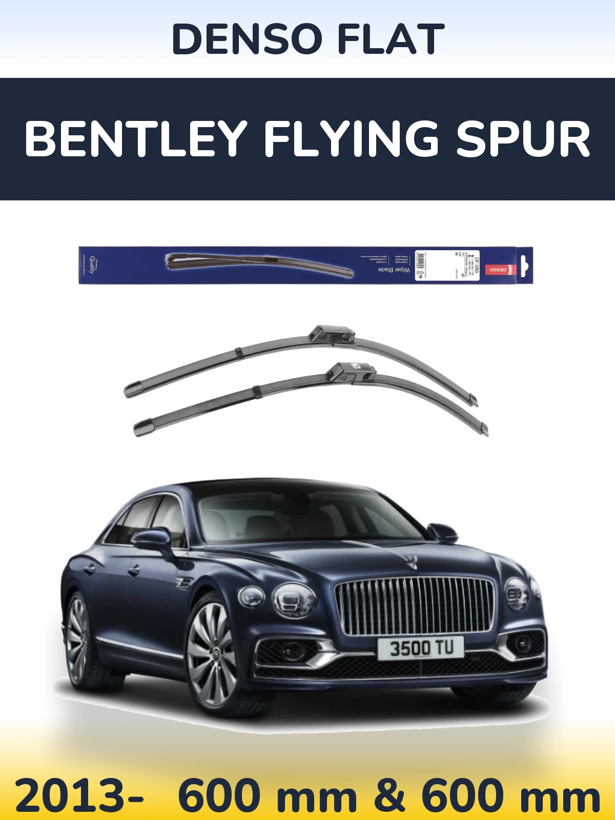 Komplet przednich wycieraczek Denso Flat 590 & 580 mm do Bentley Flying Spur 2013-2026