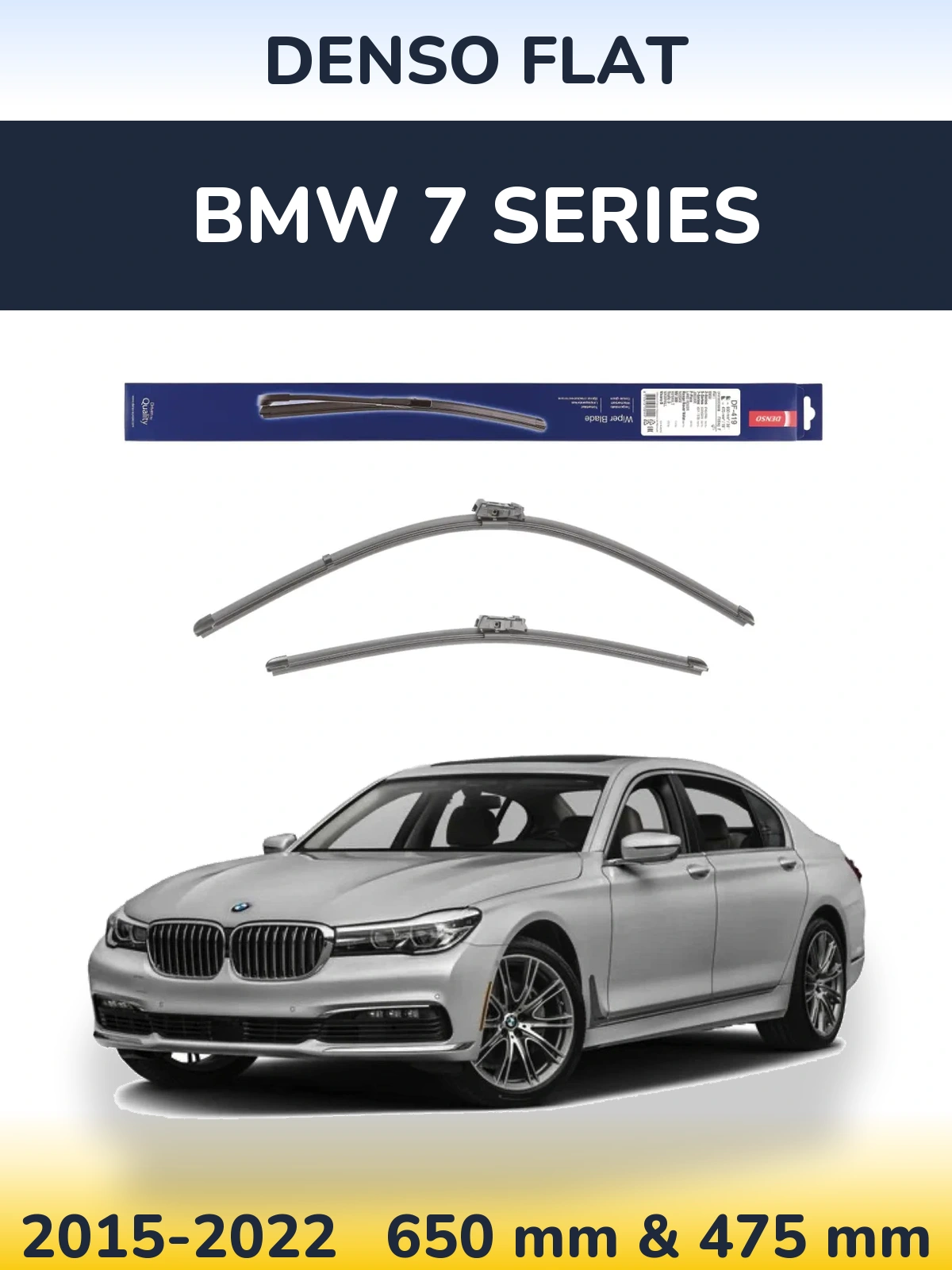 Komplet przednich wycieraczek Denso Flat 650 & 475 mm do BMW Seria 7 2015-2022