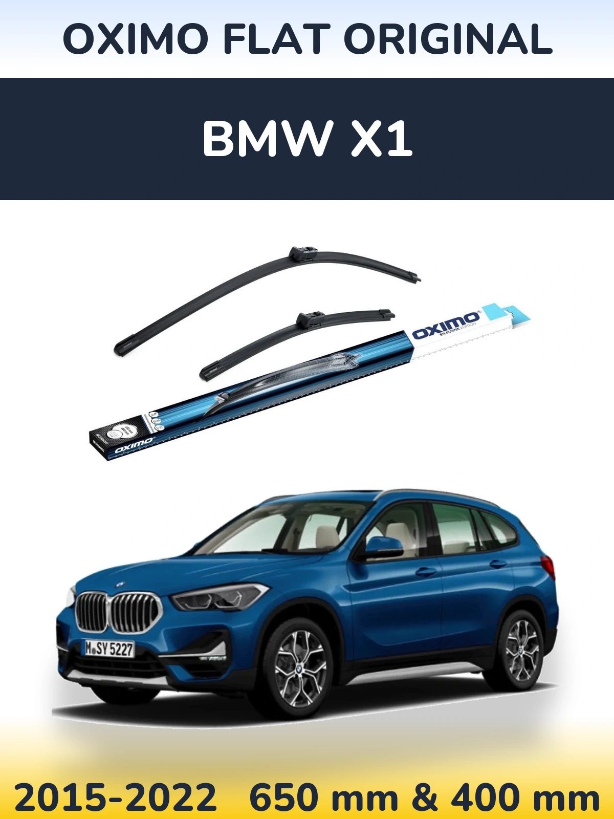 Komplet przednich wycieraczek Oximo Flat Original 650 & 400 mm do BMW X1 2015-2022