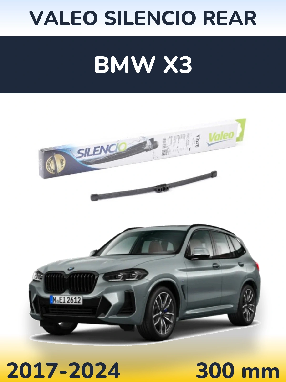 Tylna wycieraczka Valeo Silencio Rear 280 mm do BMW X3 2017-2024