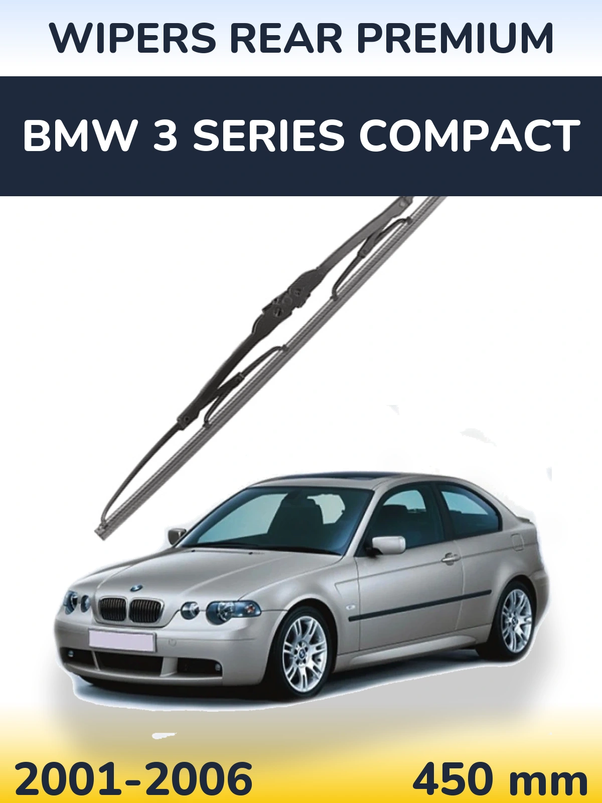 Задний дворник WIPERS REAR PREMIUM 450 мм для BMW 3 Series Compact 2001-2006