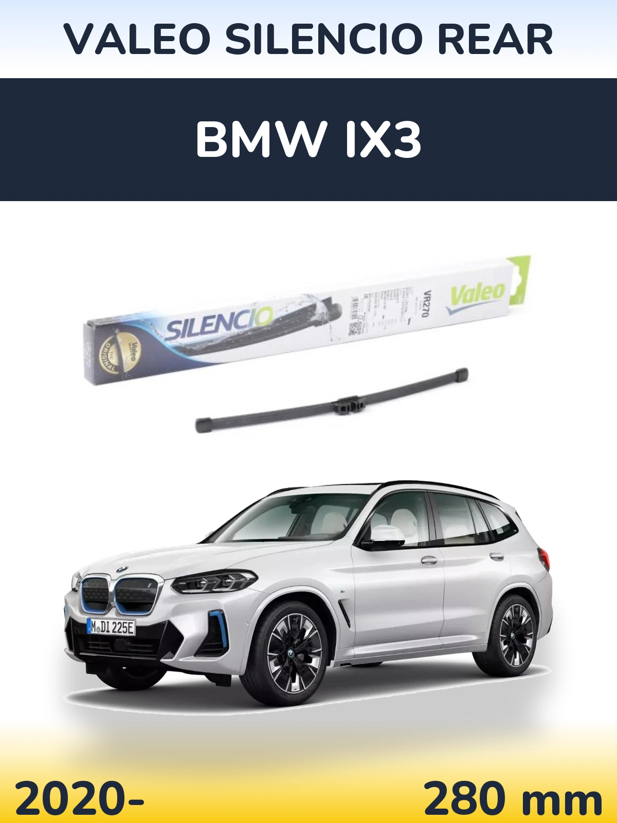 Задний дворник Valeo Silencio Rear 280 мм для BMW iX3 2020-2026