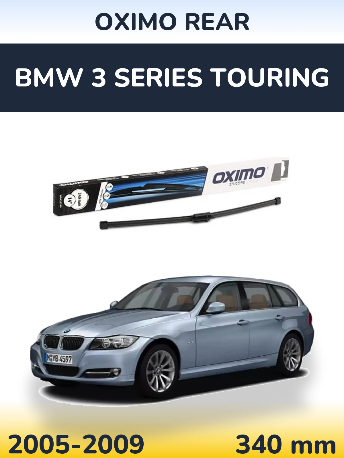 Rear wiper blade Oximo Rear 340 mm for BMW 3 Series Touring 2005-2009