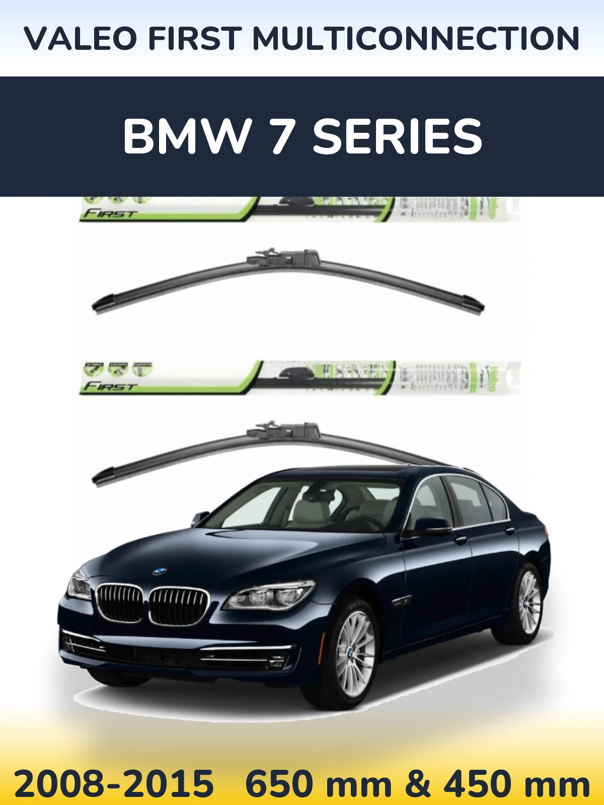Komplet przednich wycieraczek Valeo First MultiConnection 650 & 450 mm do BMW Seria 7 2008-2015
