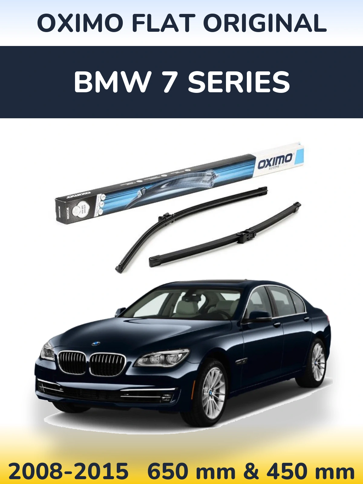 Komplet przednich wycieraczek Oximo Flat Original 650 & 450 mm do BMW Seria 7 2008-2015