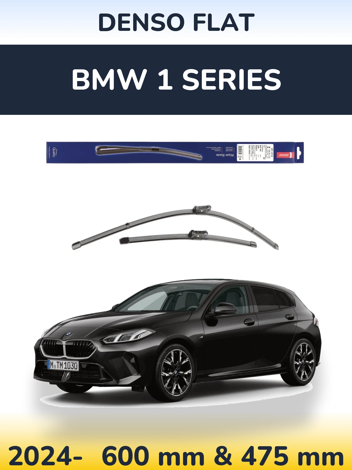 Комплект передних дворников Denso Flat 600 & 475 мм для BMW 1 Series 2024-2026